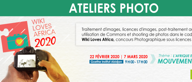 Bannière Ateliers Wiki Loves Africa 2020