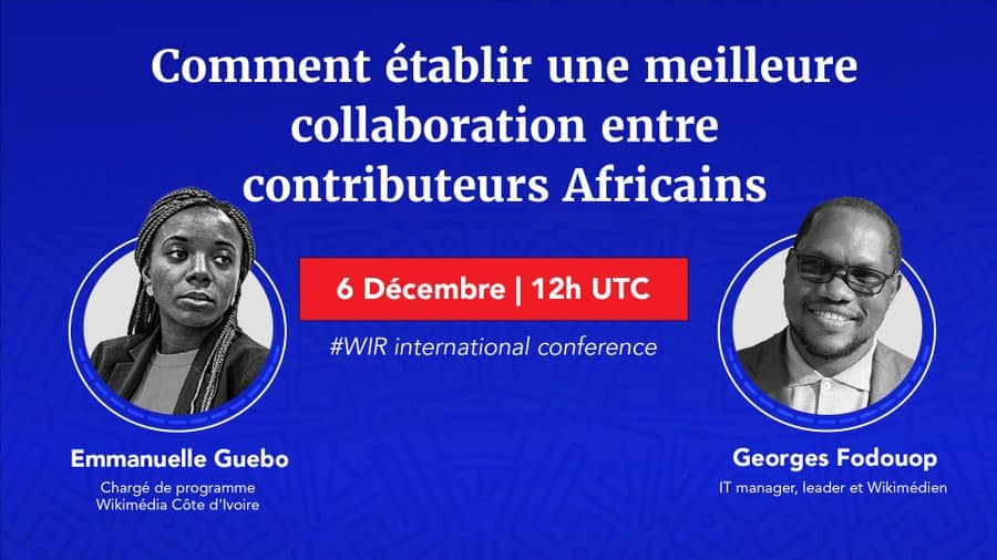 Affiche de présentations des panelists du numéro du Code for Africa : comment établir une meilleure collaboration entre contributeurs africains.